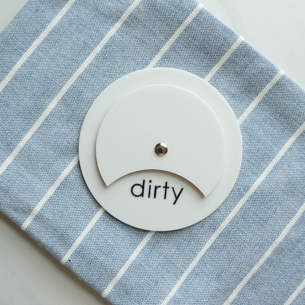 Circle Clean Dirty Dishwasher Magnet Sign…